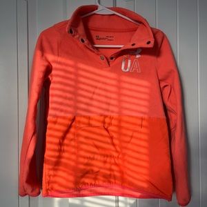 Youth unisex orange button up sweatshirt under Armour